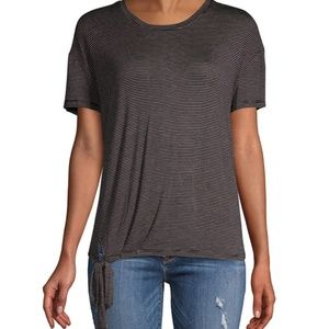 Ellen Tracy Knot-Front Striped Top, NWT